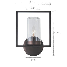 Load image into Gallery viewer, RADIANCE goods 1 Light Rubbed Bronze Outdoor/Indoor Wall Sconce 13&quot; Tall

