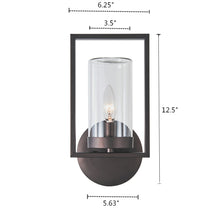 Load image into Gallery viewer, RADIANCE goods 1 Light Rubbed Bronze Outdoor/Indoor Wall Sconce 13&quot; Tall
