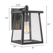 Load image into Gallery viewer, RADIANCE goods 1 Light Textured Black Outdoor Wall Sconce 12&quot; Tall

