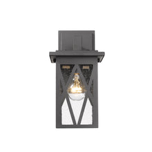 Load image into Gallery viewer, RADIANCE goods 1 Light Textured Black Outdoor Wall Sconce 12&quot; Tall
