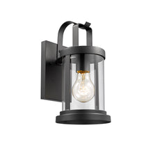 Load image into Gallery viewer, RADIANCE goods 1 Light Textured Black Outdoor Wall Sconce 11&quot; Tall
