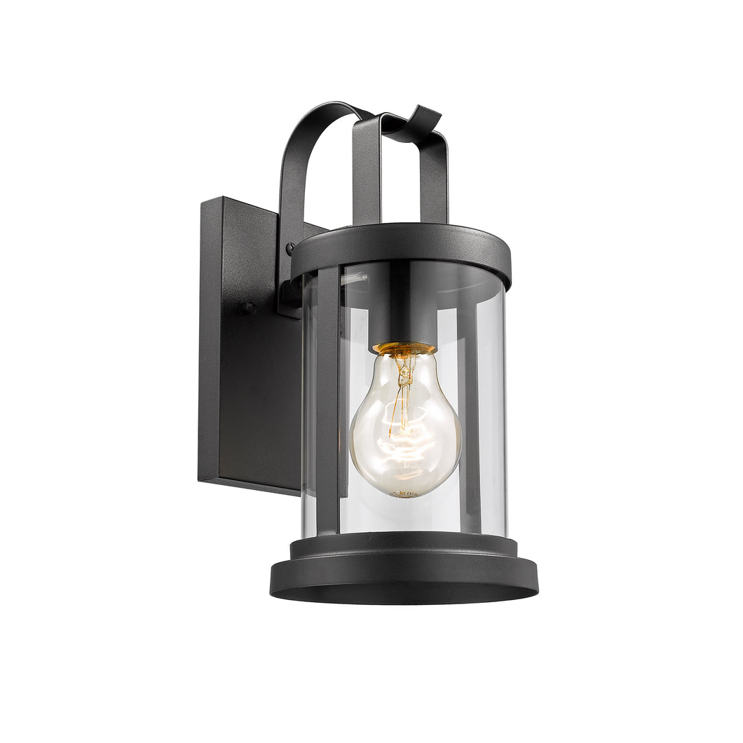 RADIANCE goods 1 Light Textured Black Outdoor Wall Sconce 11