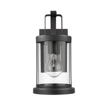 Load image into Gallery viewer, RADIANCE goods 1 Light Textured Black Outdoor Wall Sconce 11&quot; Tall
