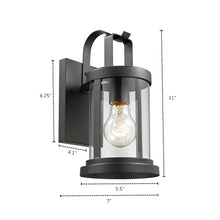 Load image into Gallery viewer, RADIANCE goods 1 Light Textured Black Outdoor Wall Sconce 11&quot; Tall
