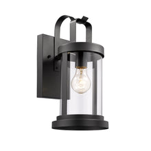 Load image into Gallery viewer, RADIANCE goods 1 Light Textured Black Outdoor Wall Sconce 15&quot; Tall
