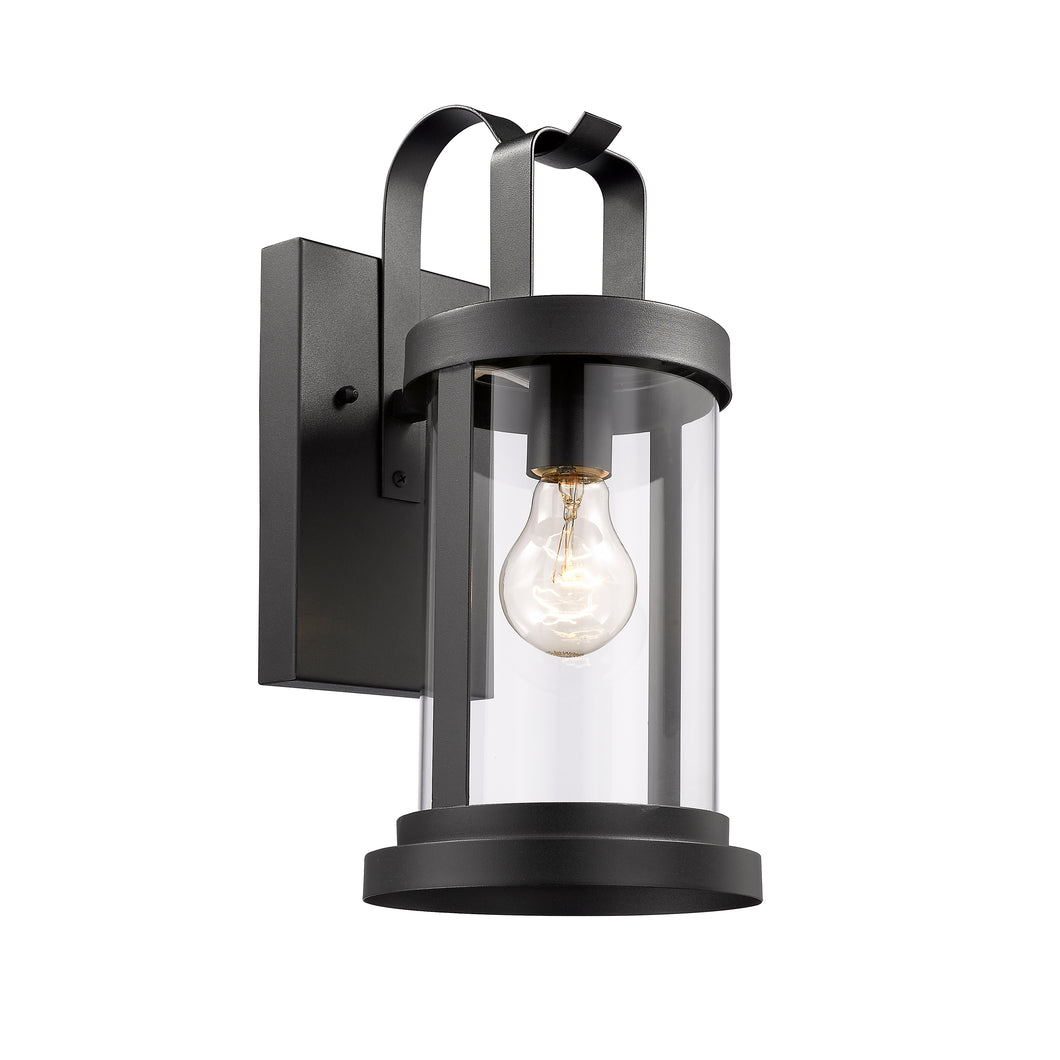RADIANCE goods 1 Light Textured Black Outdoor Wall Sconce 15