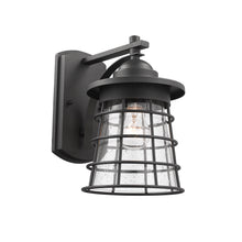 Load image into Gallery viewer, RADIANCE goods 1 Light Textured Black Outdoor Wall Sconce 11&quot; Tall
