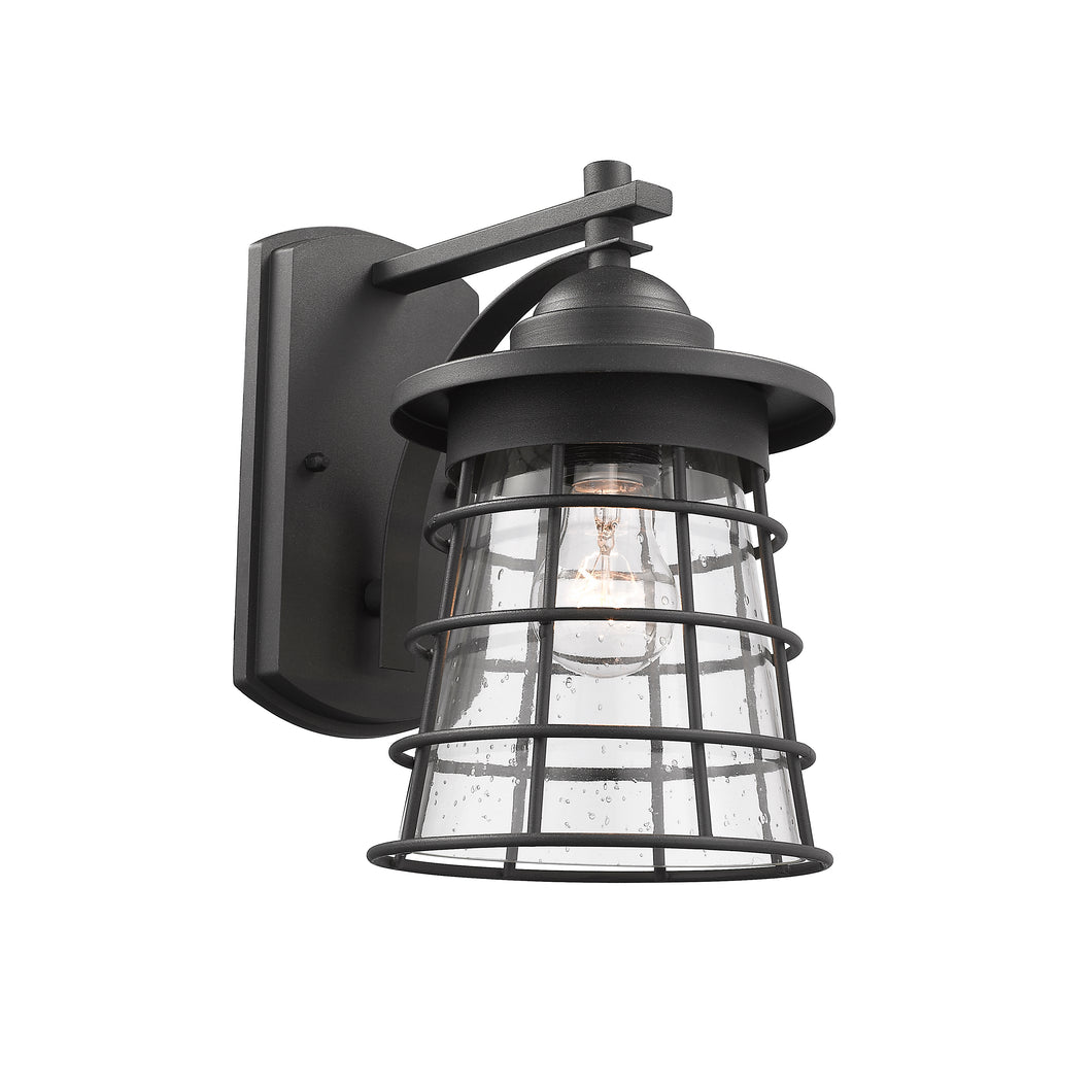RADIANCE goods 1 Light Textured Black Outdoor Wall Sconce 11