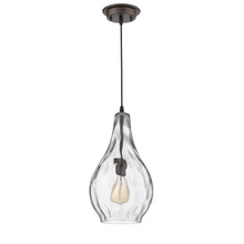 Load image into Gallery viewer, RADIANCE goods Transitional 1 Light Rubbed Bronze Ceiling Pendant 9&quot; Wide
