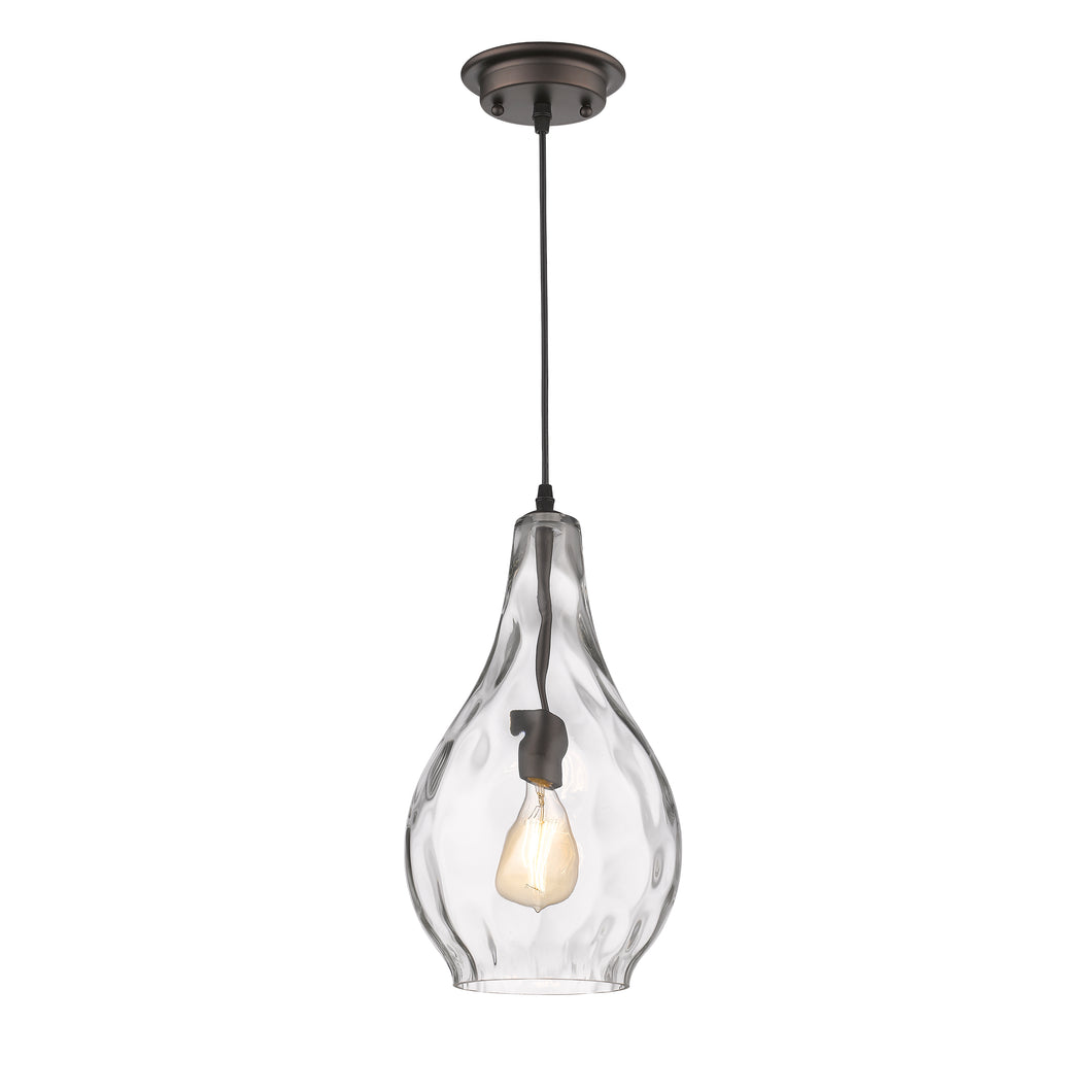 RADIANCE goods Transitional 1 Light Rubbed Bronze Ceiling Pendant 9