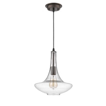 Load image into Gallery viewer, RADIANCE goods Transitional 1 Light Rubbed Bronze Ceiling Pendant 10&quot; Wide
