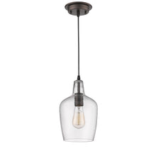 Load image into Gallery viewer, RADIANCE goods Transitional 1 Light Rubbed Bronze Ceiling Pendant 7&quot; Wide

