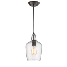 Load image into Gallery viewer, RADIANCE goods Transitional 1 Light Rubbed Bronze Ceiling Pendant 7&quot; Wide
