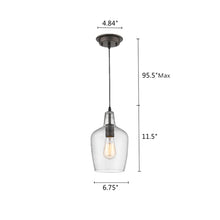 Load image into Gallery viewer, RADIANCE goods Transitional 1 Light Rubbed Bronze Ceiling Pendant 7&quot; Wide
