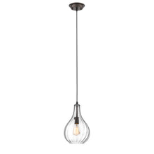 Load image into Gallery viewer, RADIANCE goods Transitional 1 Light Rubbed Bronze Ceiling Pendant 9&quot; Wide
