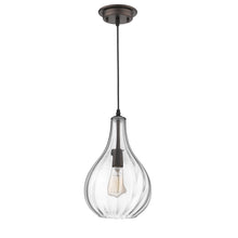Load image into Gallery viewer, RADIANCE goods Transitional 1 Light Rubbed Bronze Ceiling Pendant 9&quot; Wide
