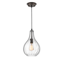 Load image into Gallery viewer, RADIANCE goods Transitional 1 Light Rubbed Bronze Ceiling Pendant 9&quot; Wide

