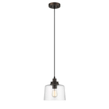 Load image into Gallery viewer, RADIANCE goods Transitional 1 Light Rubbed Bronze Ceiling Pendant 9&quot; Wide
