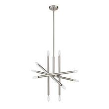 Load image into Gallery viewer, RADIANCE goods Transitional 10 Light Brushed Nickel Ceiling Pendant 19&quot; Wide
