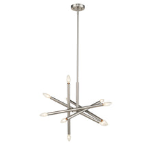 Load image into Gallery viewer, RADIANCE goods Transitional 10 Light Brushed Nickel Ceiling Pendant 19&quot; Wide
