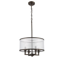 Load image into Gallery viewer, RADIANCE goods Transitional 4 Light Rubbed Bronze Ceiling Pendant 16&quot; Wide
