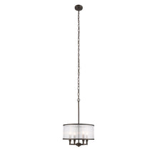 Load image into Gallery viewer, RADIANCE goods Transitional 4 Light Rubbed Bronze Ceiling Pendant 16&quot; Wide
