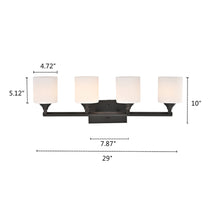 Load image into Gallery viewer, RADIANCE goods 4 Light Rubbed Bronze Finish Bath Vanity Fixture 29&quot; Wide
