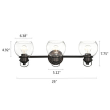 Load image into Gallery viewer, RADIANCE goods 3 Light Rubbed Bronze Finish Bath Vanity Fixture 26&quot; Wide
