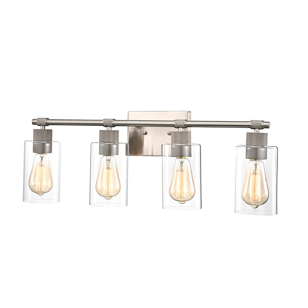 RADIANCE goods 4 Light Brushed Nickel Finish Bath Vanity Fixture 27