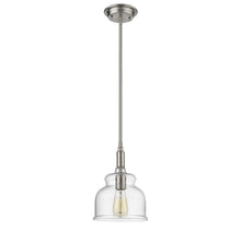 Load image into Gallery viewer, RADIANCE goods Transitional 1 Light Brushed Nickel Ceiling Pendant 8&quot; Wide
