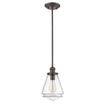 Load image into Gallery viewer, RADIANCE goods Transitional 1 Light Rubbed Bronze Ceiling Pendant 7&quot; Wide
