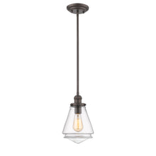Load image into Gallery viewer, RADIANCE goods Transitional 1 Light Rubbed Bronze Ceiling Pendant 7&quot; Wide
