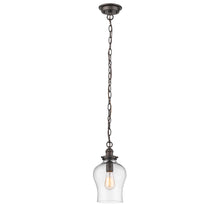 Load image into Gallery viewer, RADIANCE goods Transitional 1 Light Rubbed Bronze Ceiling Pendant 8&quot; Wide
