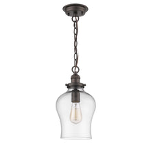 Load image into Gallery viewer, RADIANCE goods Transitional 1 Light Rubbed Bronze Ceiling Pendant 8&quot; Wide
