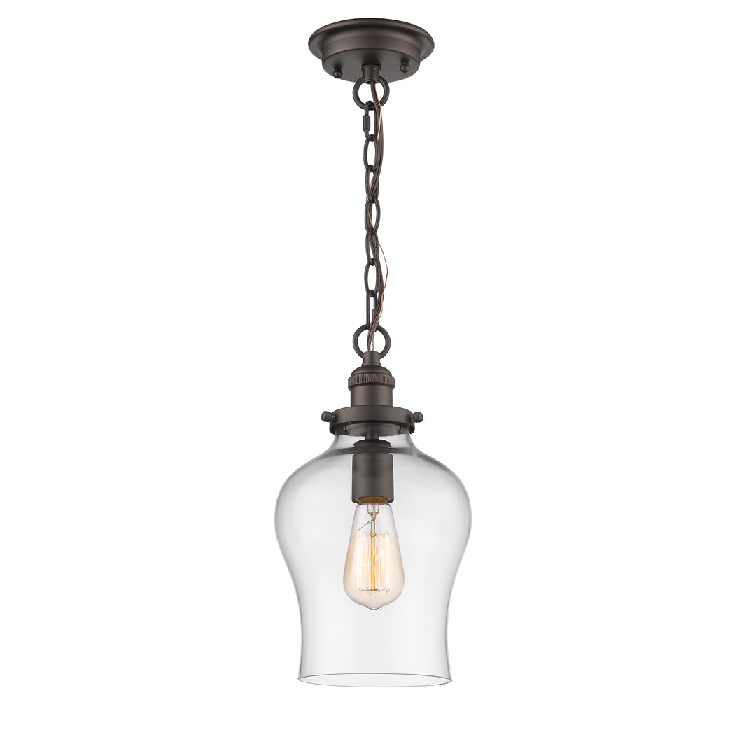 RADIANCE goods Transitional 1 Light Rubbed Bronze Ceiling Pendant 8
