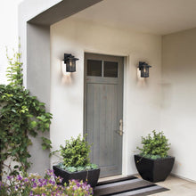 Load image into Gallery viewer, RADIANCE goods 1 Light Textured Black Outdoor Wall Sconce 13&quot; Tall
