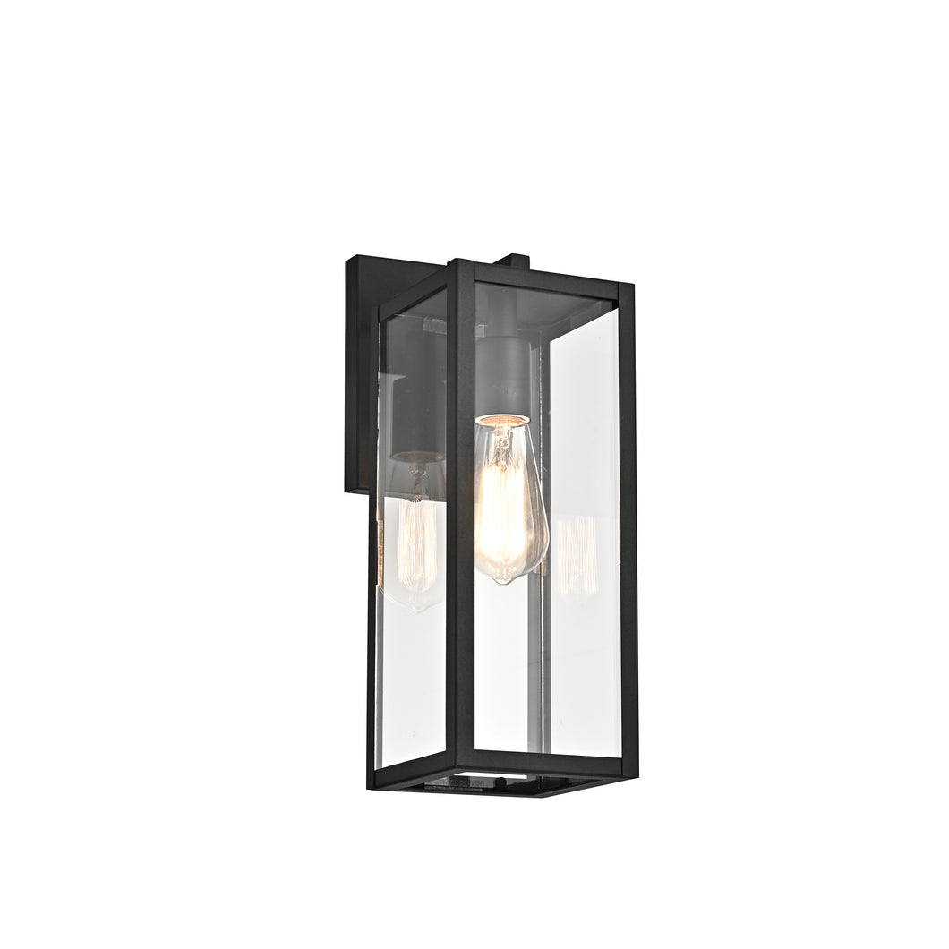 RADIANCE goods 1 Light Textured Black Outdoor Wall Sconce 14