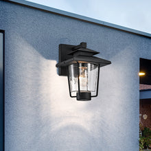 Load image into Gallery viewer, RADIANCE goods 1 Light Textured Black Outdoor Wall Sconce 10&quot; Tall

