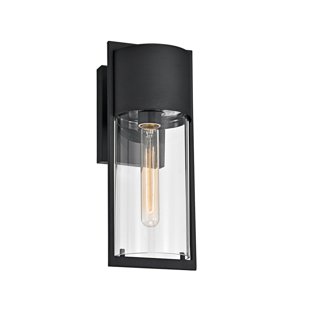 RADIANCE goods 1 Light Textured Black Outdoor Wall Sconce 14
