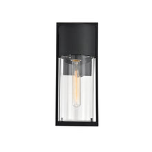 Load image into Gallery viewer, RADIANCE goods 1 Light Textured Black Outdoor Wall Sconce 14&quot; Tall
