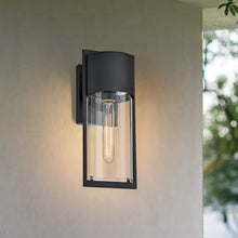 Load image into Gallery viewer, RADIANCE goods 1 Light Textured Black Outdoor Wall Sconce 14&quot; Tall
