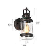 Load image into Gallery viewer, RADIANCE goods 1 Light Rubbed Bronze Outdoor Wall Sconce 14&quot; Tall
