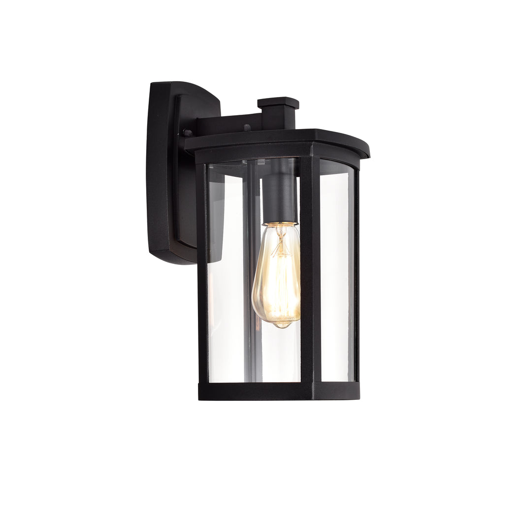 RADIANCE goods 1 Light Textured Black Outdoor Wall Sconce 14