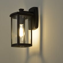 Load image into Gallery viewer, RADIANCE goods 1 Light Textured Black Outdoor Wall Sconce 14&quot; Tall
