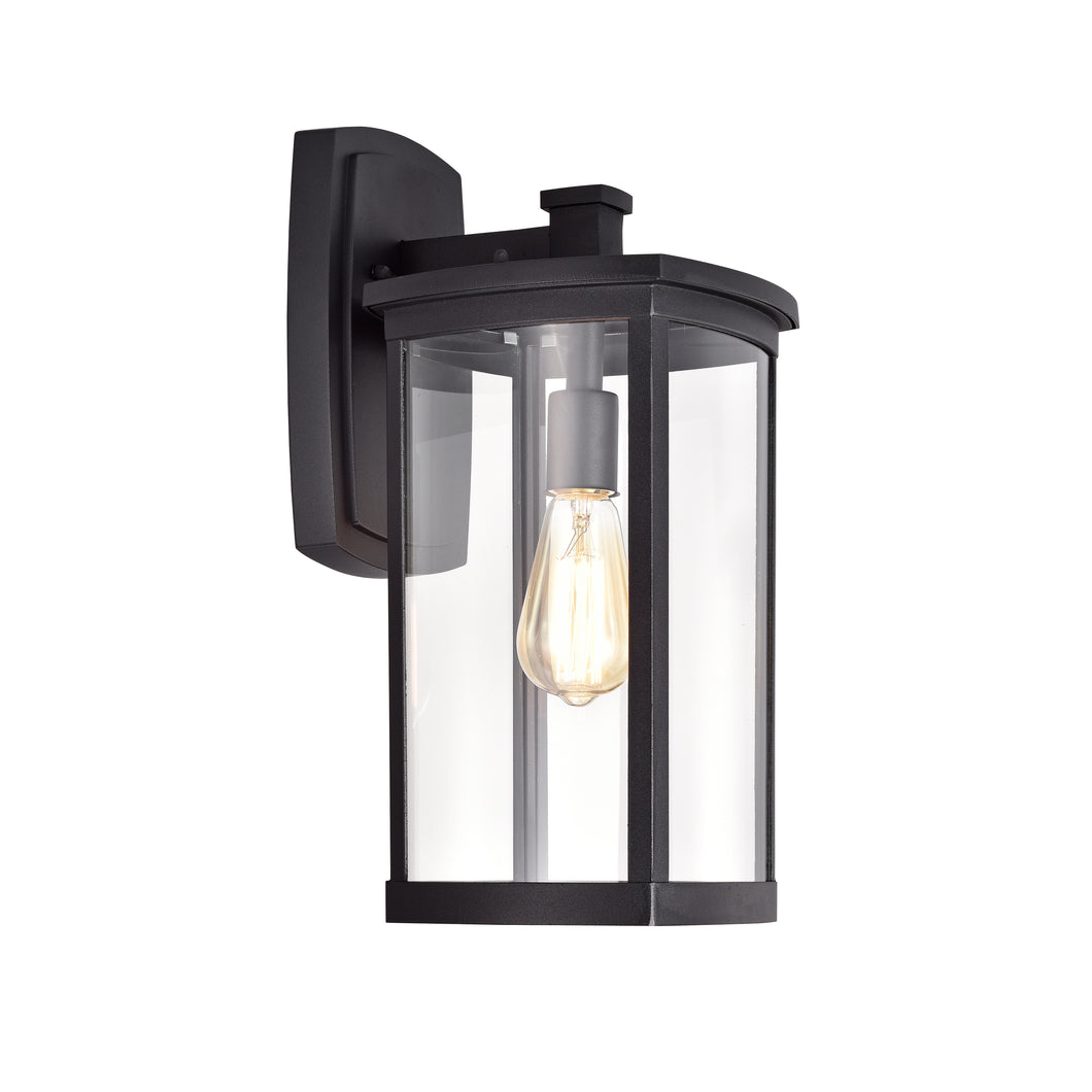 RADIANCE goods 1 Light Textured Black Outdoor Wall Sconce 17