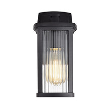 Load image into Gallery viewer, RADIANCE goods 1 Light Textured Black Outdoor Wall Sconce 11&quot; Tall
