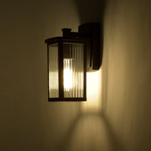 Load image into Gallery viewer, RADIANCE goods 1 Light Textured Black Outdoor Wall Sconce 11&quot; Tall
