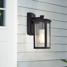 Load image into Gallery viewer, RADIANCE goods 1 Light Textured Black Outdoor Wall Sconce 11&quot; Tall
