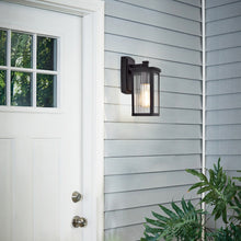 Load image into Gallery viewer, RADIANCE goods 1 Light Textured Black Outdoor Wall Sconce 11&quot; Tall
