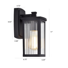 Load image into Gallery viewer, RADIANCE goods 1 Light Textured Black Outdoor Wall Sconce 11&quot; Tall
